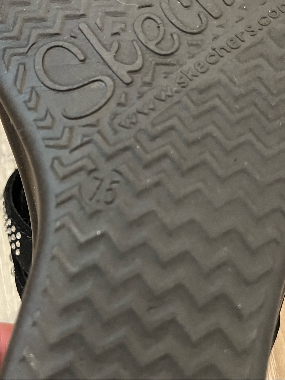 Skechers Black Rhinestone Thong Memory Foam Sandals 7.5 - Picture 11 of 13